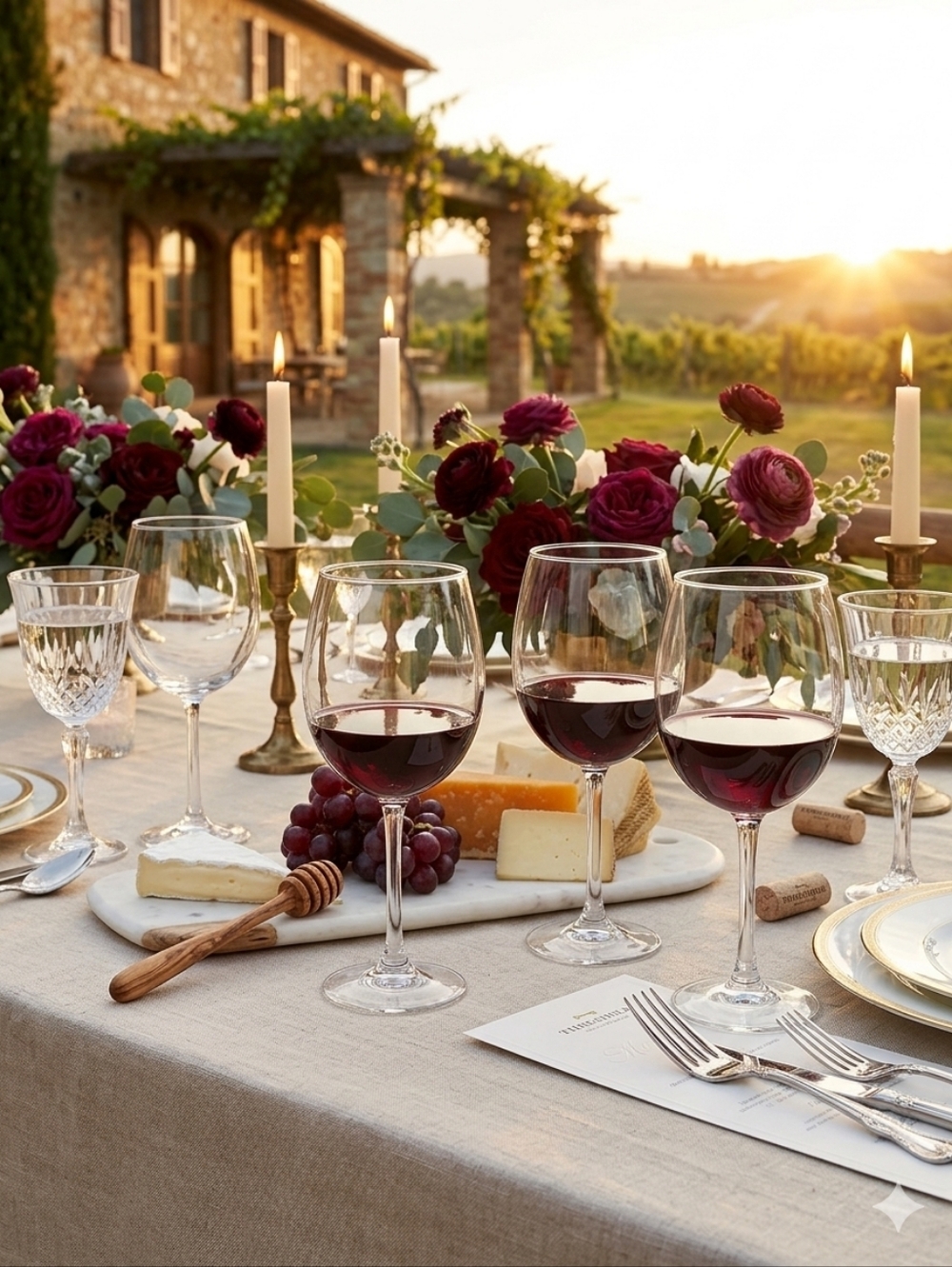 THRESHOLD STEMMED RED WINE GLASSES PACK OF 4